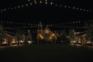 Christmas Lights Hanging on a family home in Gilbert, Arizona